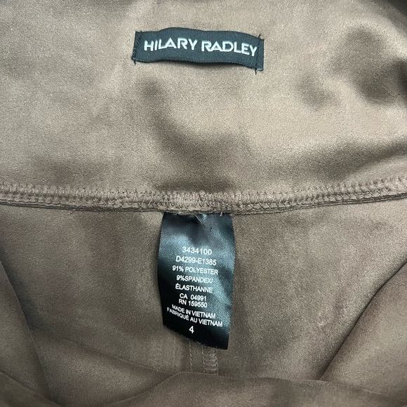 HILARY RADLEY TAN STRETCH SUEDE PANTS - Picture 3 of 3